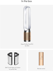 Dyson Purifier Cool PC2 De-NOx TP12 Air Purifier, White & Gold, WiFi Enabled with 2 Years Dyson Warranty