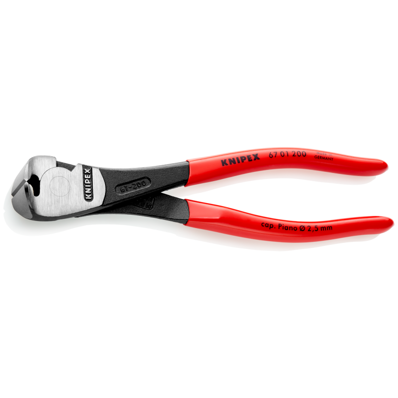 67 01 Series | High Leverage End Cutter | Coated Handle | Black Atramentized - (Various Sizes)