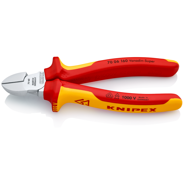 70 06 Series | VDE Diagonal Cutter | Multi-Component Handle | Chrome Plated - (Various Sizes)