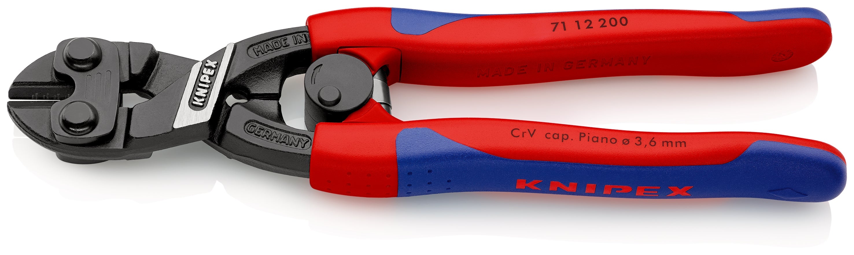 71 12 200 | CoBolt® Compact Bolt Cutters (with Locking Mechanism) | Multi-Component Handle | Black Atramentized - 200mm