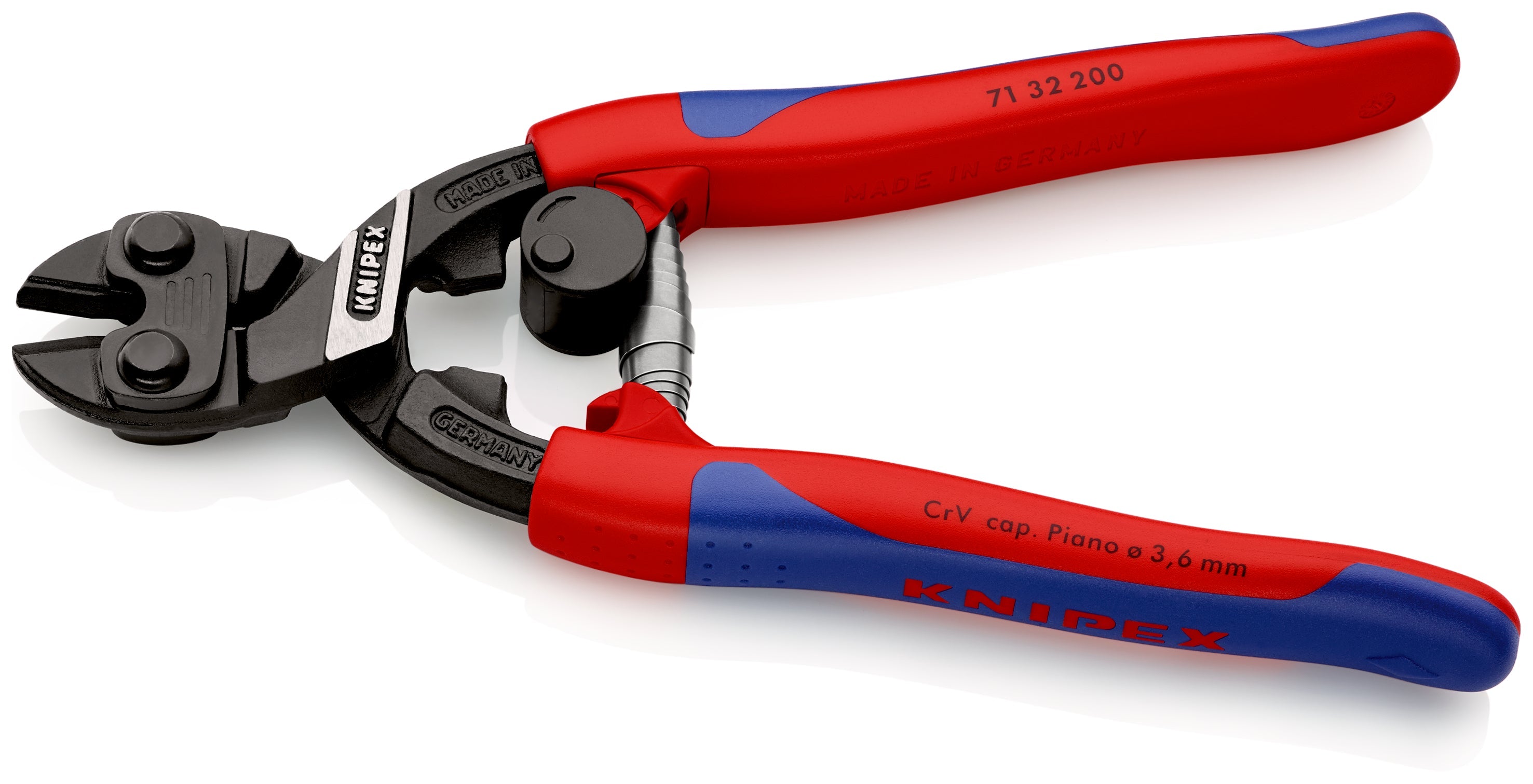 71 32 200 | CoBolt® Compact Bolt Cutters (with Locking Mechanism + Nail Recess) | Multi-Component Handle | Black Atramentized - 200mm