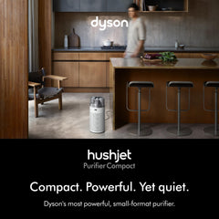 Dyson HushJet™ Purifier Compact, Quiet air purifier, App controlled, purifies up to 203 sq ft, Captures NO2 (Black/Teal)