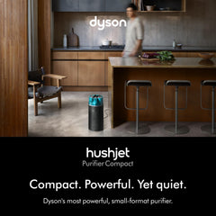 Dyson HushJet™ Purifier Compact, Quiet air purifier, App controlled, purifies up to 203 sq ft, Captures NO2 (Black/Teal)