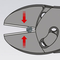73 72 180 | TwinForce® High-Leverage Diagonal Cutter | Multi-Component Handle | Black Atramentized - 180mm