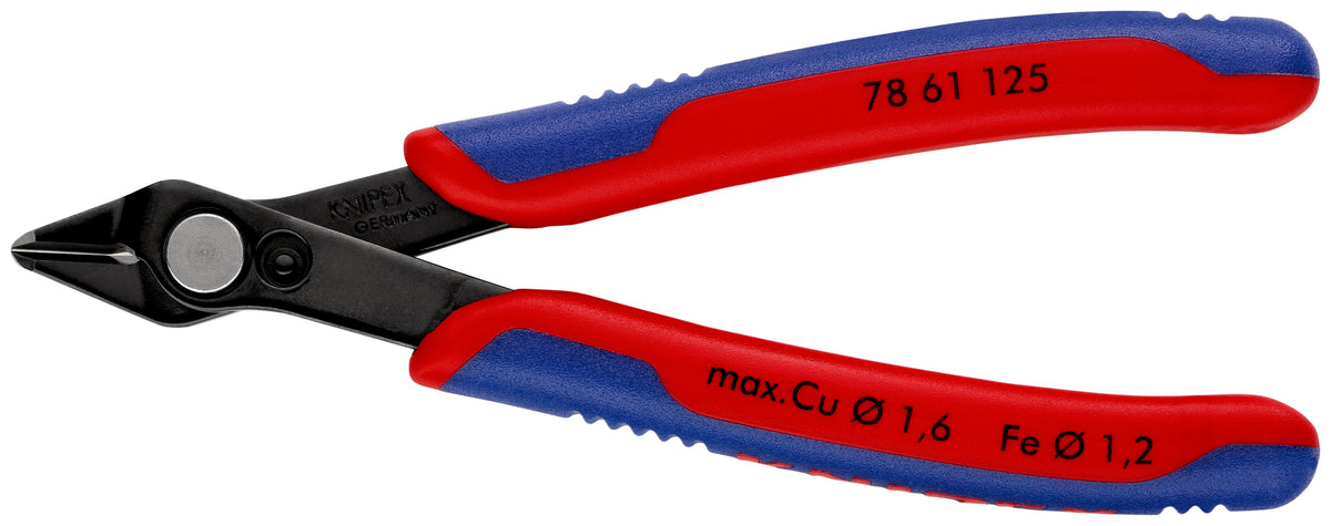 Knipex | 78 61 125 SB | Electronics Super Knips® | Multi-Component Handle | Burnished Head / Tool Steel - 125mm