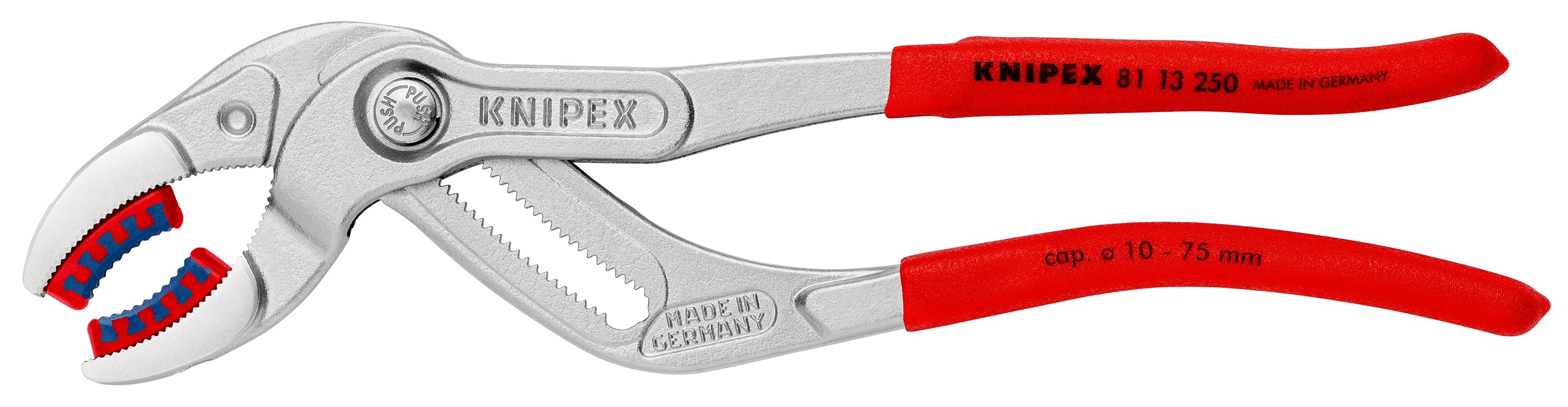 81 13 250 | Siphon & Connector Pliers (with Plastic Jaws) | Non-Slip Handle | Chrome Plated - 250mm