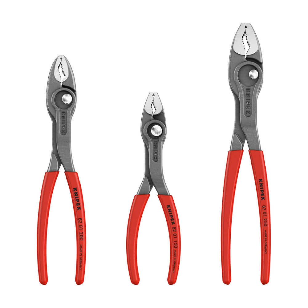 82 01 Series | TwinGrip Slip Joint Pliers | Non-Slip Handle | Black Atramentized - (Various Sizes)