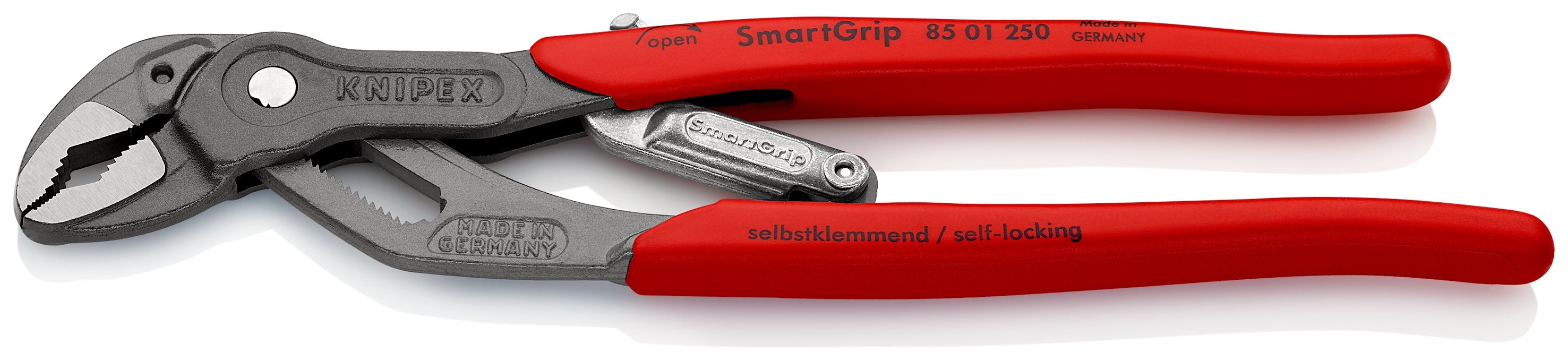 85 01 250 | SmartGrip® Water Pump Pliers w/ Automatic Adjustment | Non-Slip Handle | Grey Atramentized - 250mm