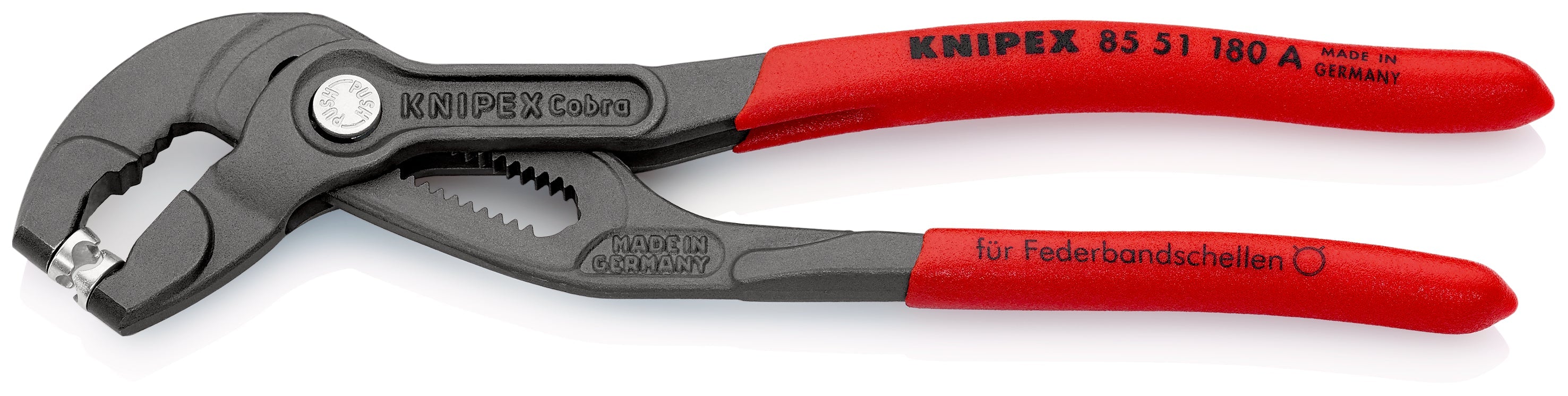 85 51 180 A | Spring Hose Clamp Pliers | Non-Slip Handle | Grey Atramentized - 180mm