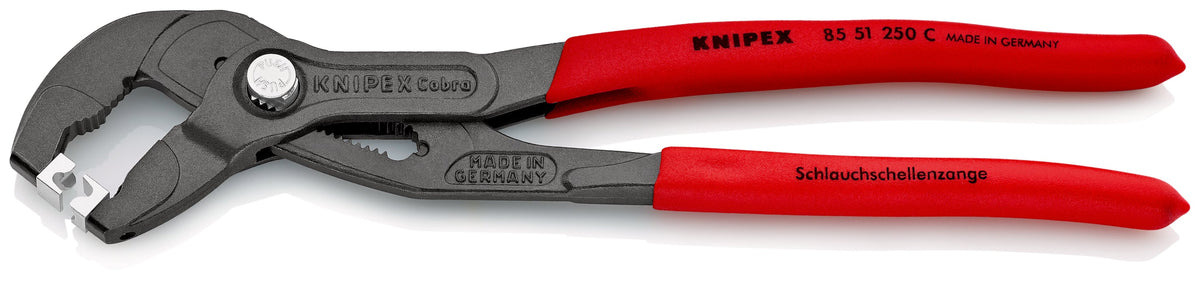 85 51 250 C | Hose "Click" Clamp Pliers | Non-Slip Handle | Grey Atramentized - 250mm