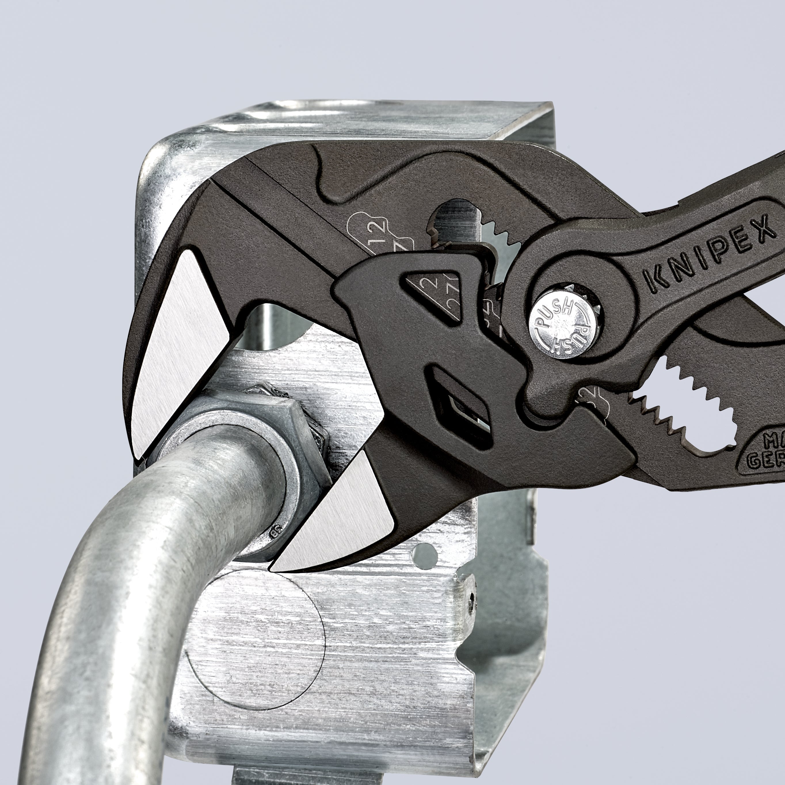 86 01 250 | Pliers Wrench - Dual Use Tool | Coated Handle | Black Atramentized - 250mm
