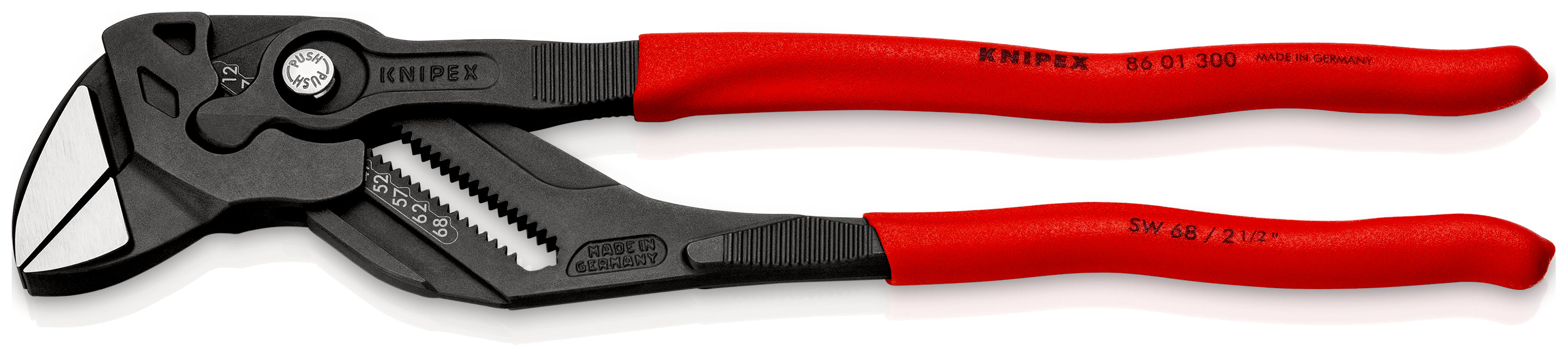 86 01 300 | Pliers Wrench - Dual Use Tool | Coated Handle | Black Atramentized - 300mm