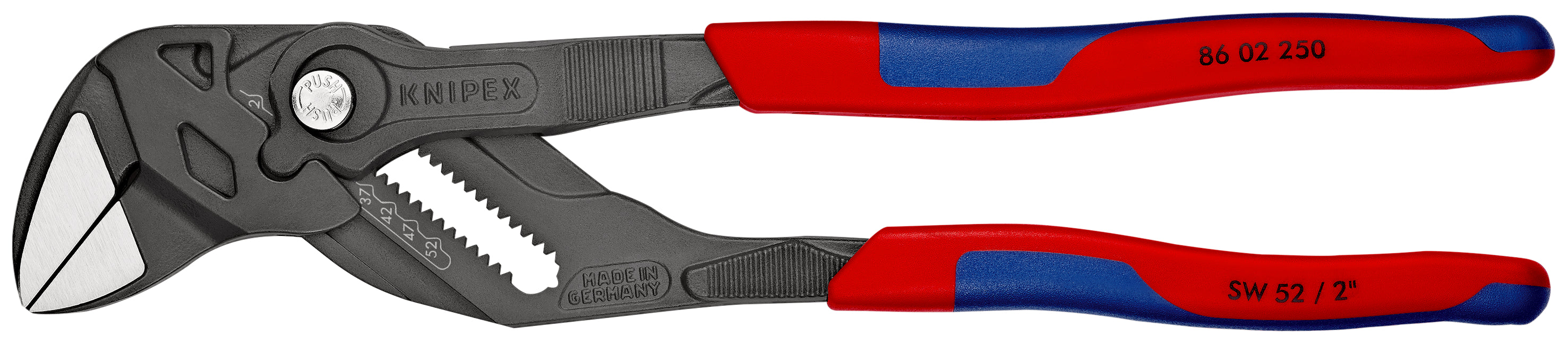 86 02 250 | Pliers Wrench - Dual Use Tool | Multi-Component Handle | Black Atramentized - 250mm