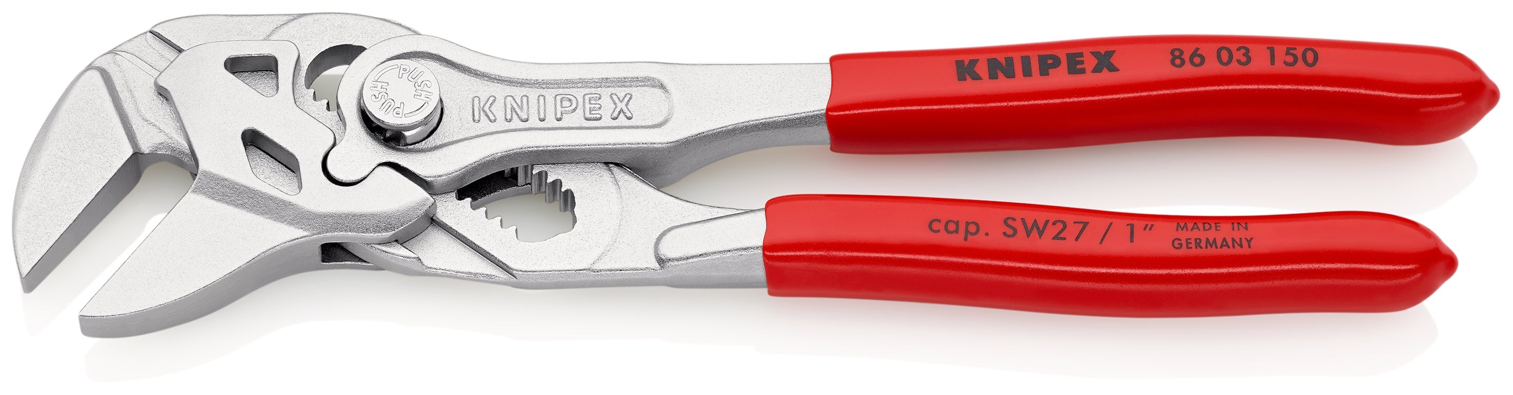86 03 150 | Mini Pliers Wrench - Dual Use Tool | Coated Handle | Chrome Plated - 150mm