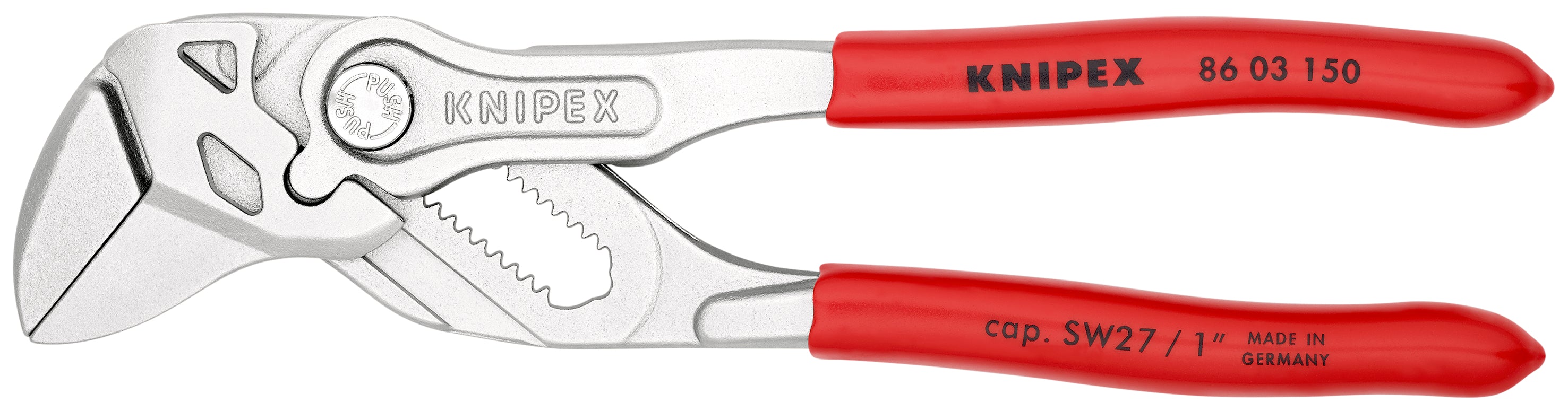 86 03 150 | Mini Pliers Wrench - Dual Use Tool | Coated Handle | Chrome Plated - 150mm