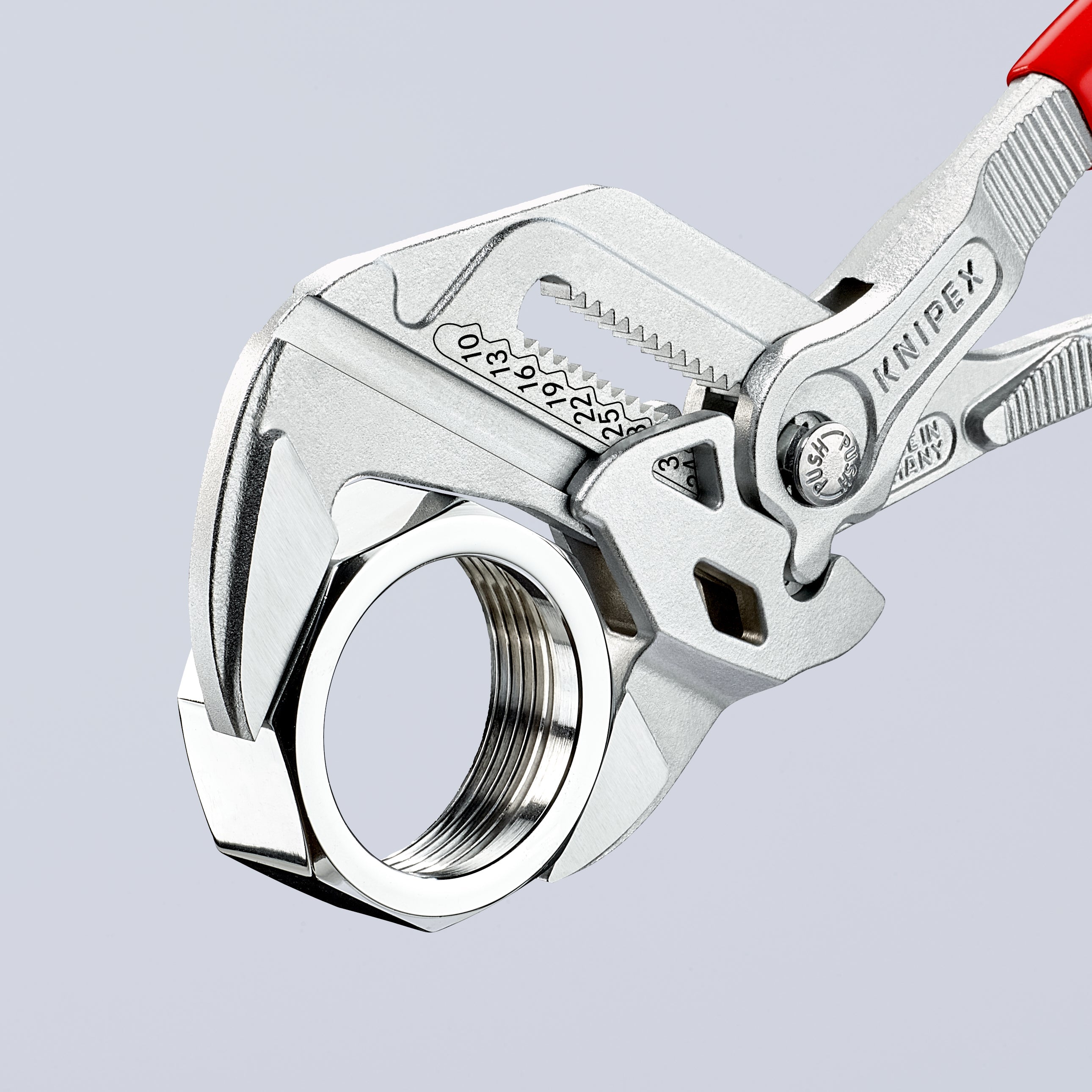 86 03 180 | Pliers Wrench - Dual Use Tool | Coated Handle | Chrome Plated - 180mm