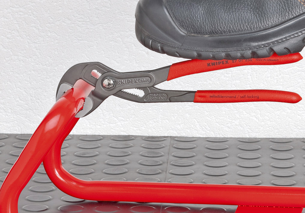 87 02 300 | Cobra® Water Pump Pliers | Multi-Component Handle | Grey Atramentized - 300mm