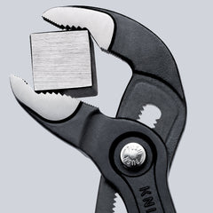 87 02 180 | Cobra® Water Pump Pliers | Multi-Component Handle | Grey Atramentized - 180mm
