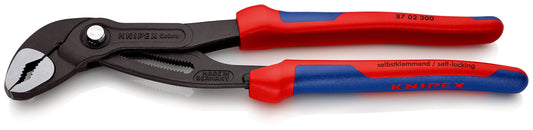 87 02 300 | Cobra® Water Pump Pliers | Multi-Component Handle | Grey Atramentized - 300mm