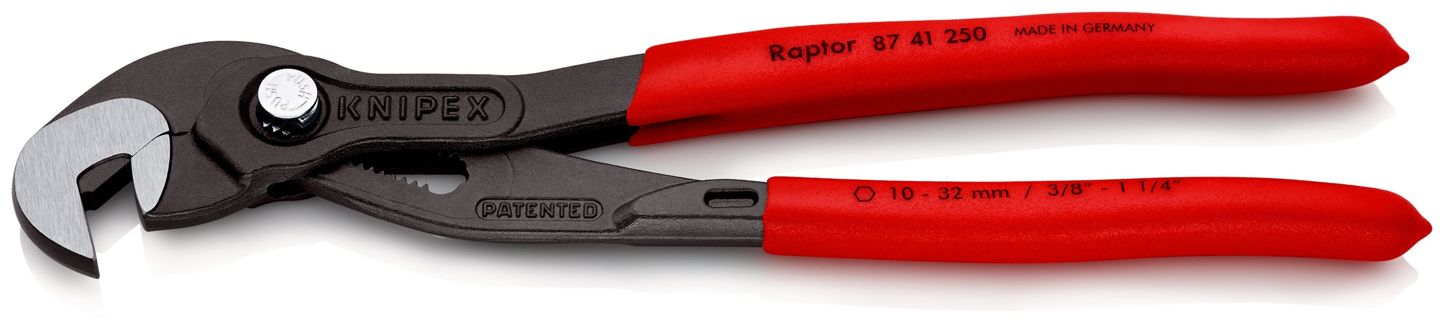 87 41 250 | Multiple Slip Joint Spanner | Non-Slip Handle | Grey Atramentized - 250mm