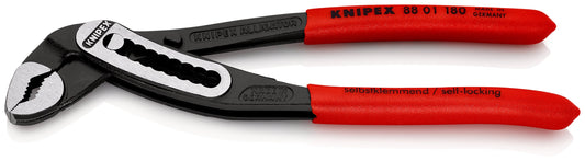 88 01 180 | Alligator® Water Pump Pliers | Non-Slip Handle | Black Atramentized - 180mm