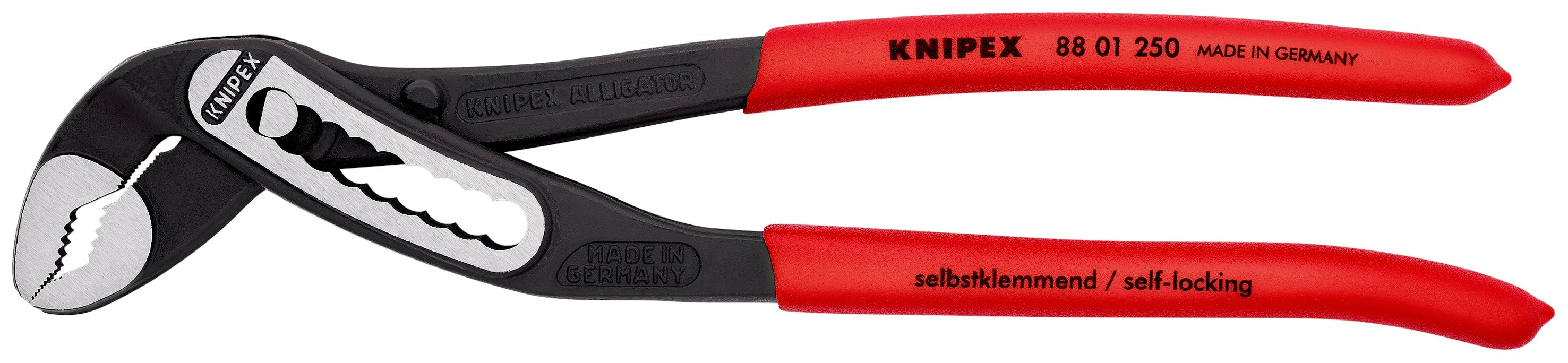 88 01 250 | Alligator® Water Pump Pliers | Non-Slip Handle | Black Atramentized - 250mm