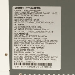 SUMAK SOLAR WALL MOUNTED HYBRID SOLAR INVERTER FT8648EMH 8600VA/48V 8.6KW
