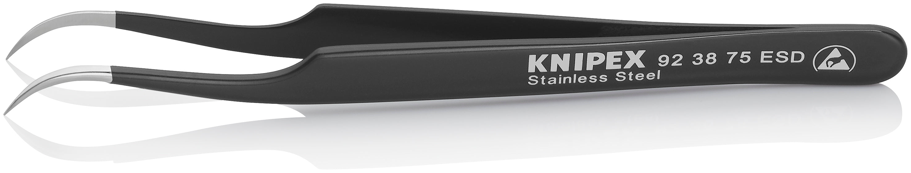 Knipex | 92 38 75 ESD | Universal Curved Tweezers 118mm