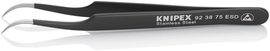 Knipex | 92 38 75 ESD | Universal Curved Tweezers 118mm