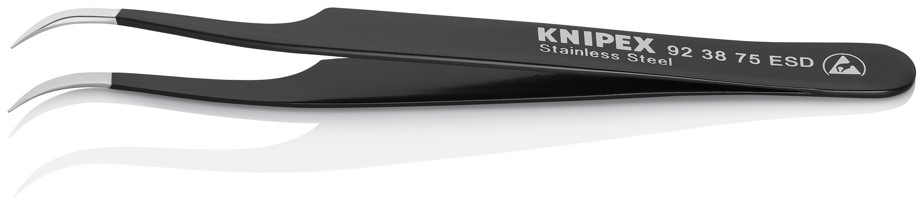 Knipex | 92 38 75 ESD | Universal Curved Tweezers 118mm