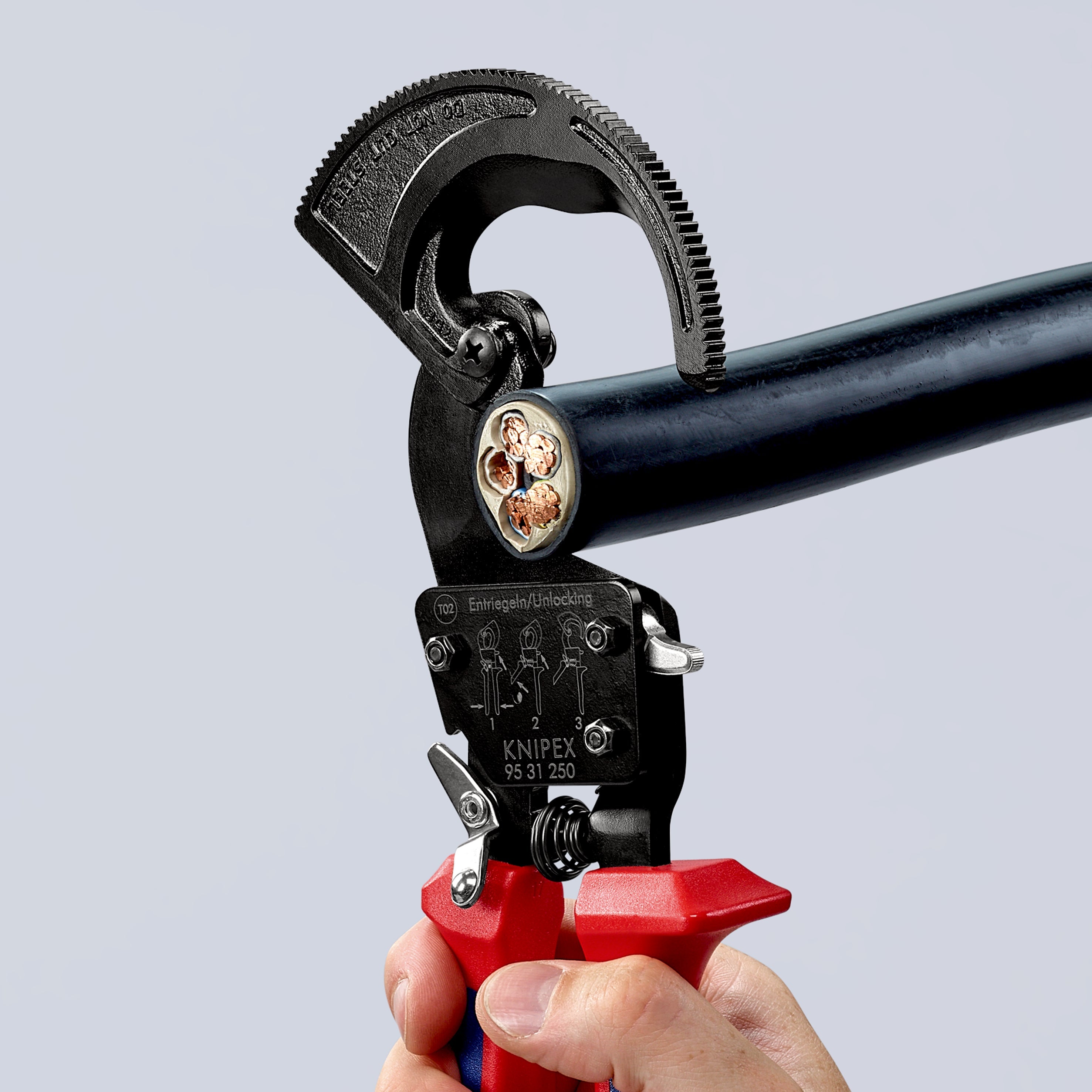 95 31 250 | Ratchet Cable Cutter | Multi-Component Handle - 250mm
