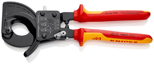 95 36 250 | VDE Ratchet Cable Cutter | Multi-Component Handle - 250mm