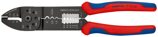 97 32 240 | Crimping Pliers (Technical Details Inside) | Multi-Component Handle - 240mm