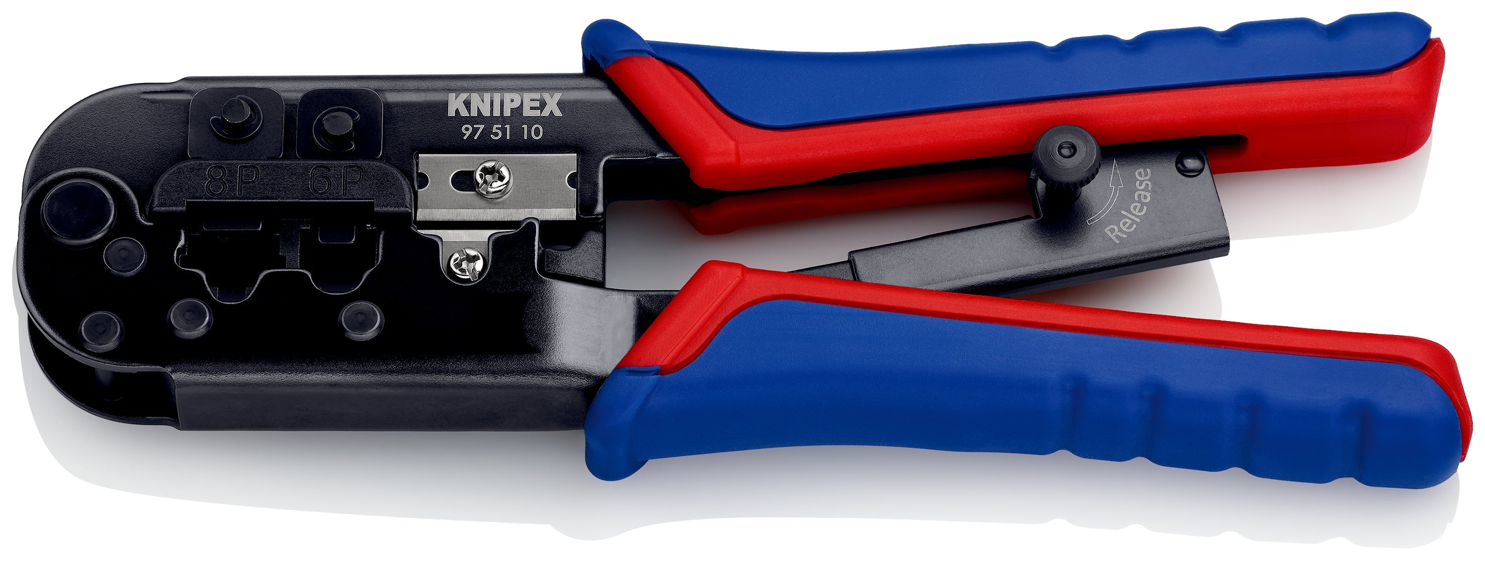 97 51 10 SB | Crimping Pliers for RJ11 / RJ12 Western Plugs | Multi-Component Handle - 190mm