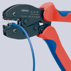 Knipex | 97 52 36 SB | PreciForce® Crimping Pliers | Multi-Component Handle - 220mm