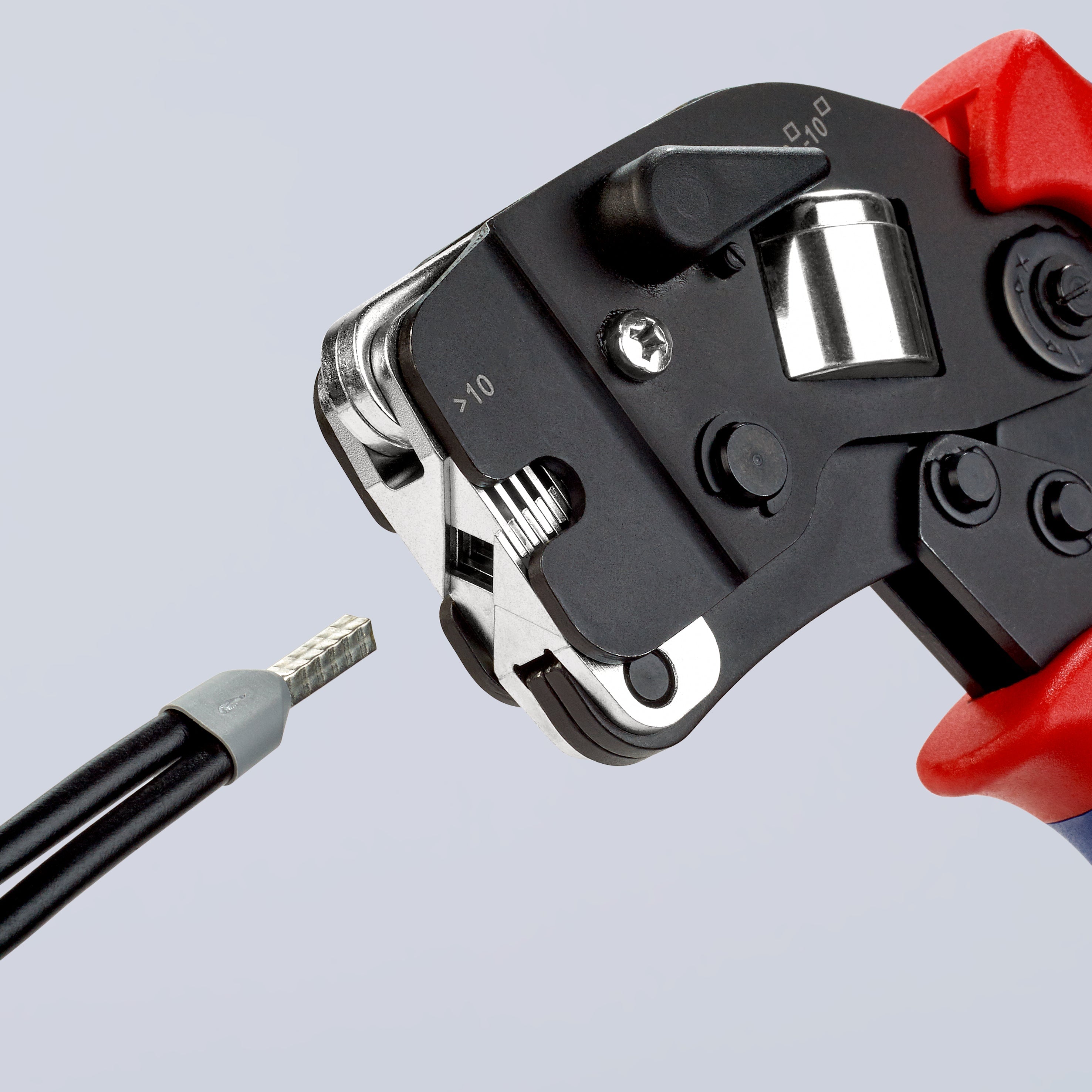 97 53 09 | Self-Adjusting Front-Loading Crimping Pliers (Square Crimp) | Multi-Component Handle | Burnished Head - 190mm