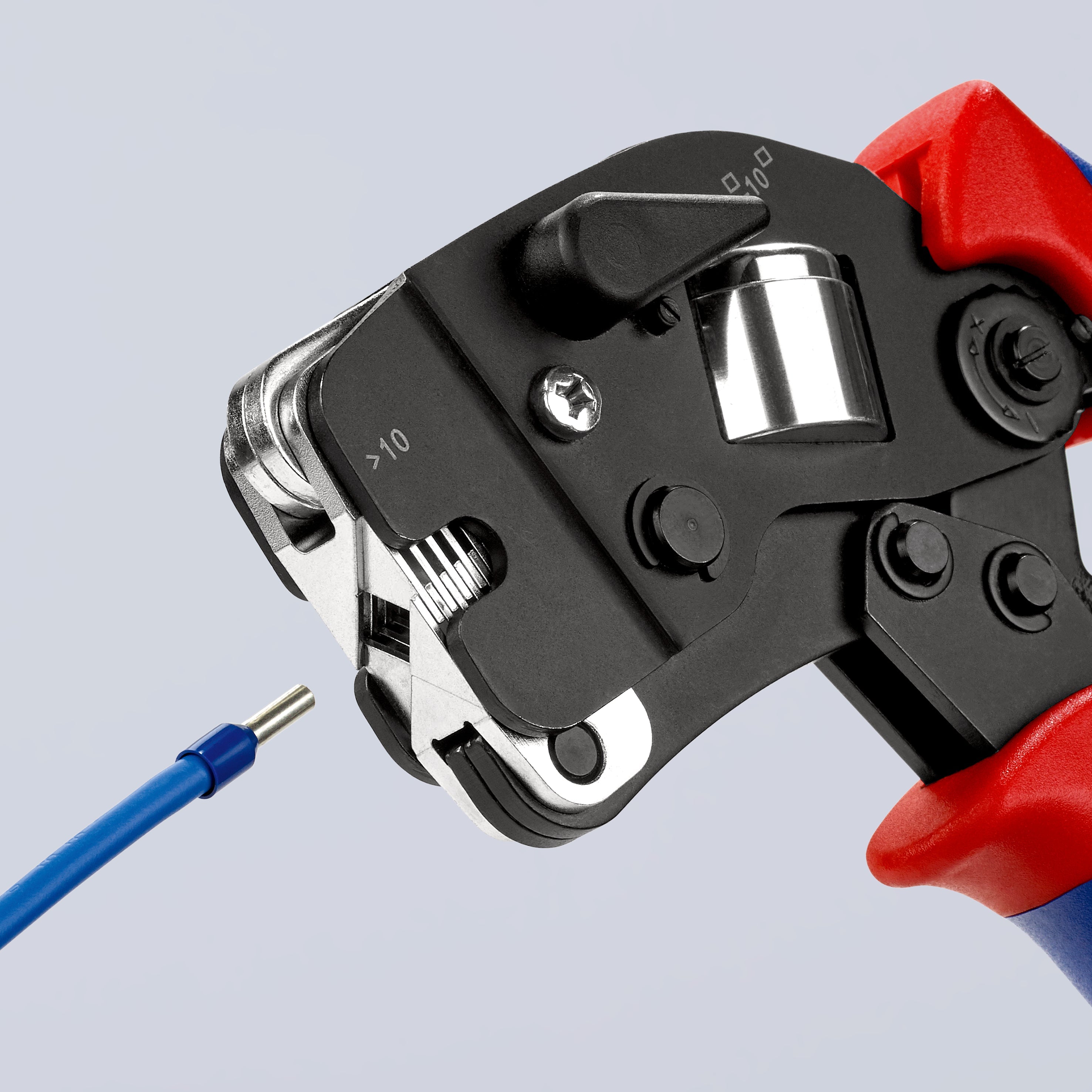 97 53 09 | Self-Adjusting Front-Loading Crimping Pliers (Square Crimp) | Multi-Component Handle | Burnished Head - 190mm