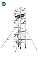KT Plus Mobile Narrow Scaffolding KTAMNS2, Tower Height 2 Mtrs, Base Size 0.80 x 1.8 Mtrs with 225 KG Loading Capacity,