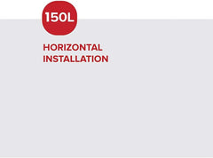 Ariston® 150L Horizontal Water Heater ARI Ther Hord 570 Ther, 2.0 kW Made in Italy with 7 Years Warranty, Express Installation Available