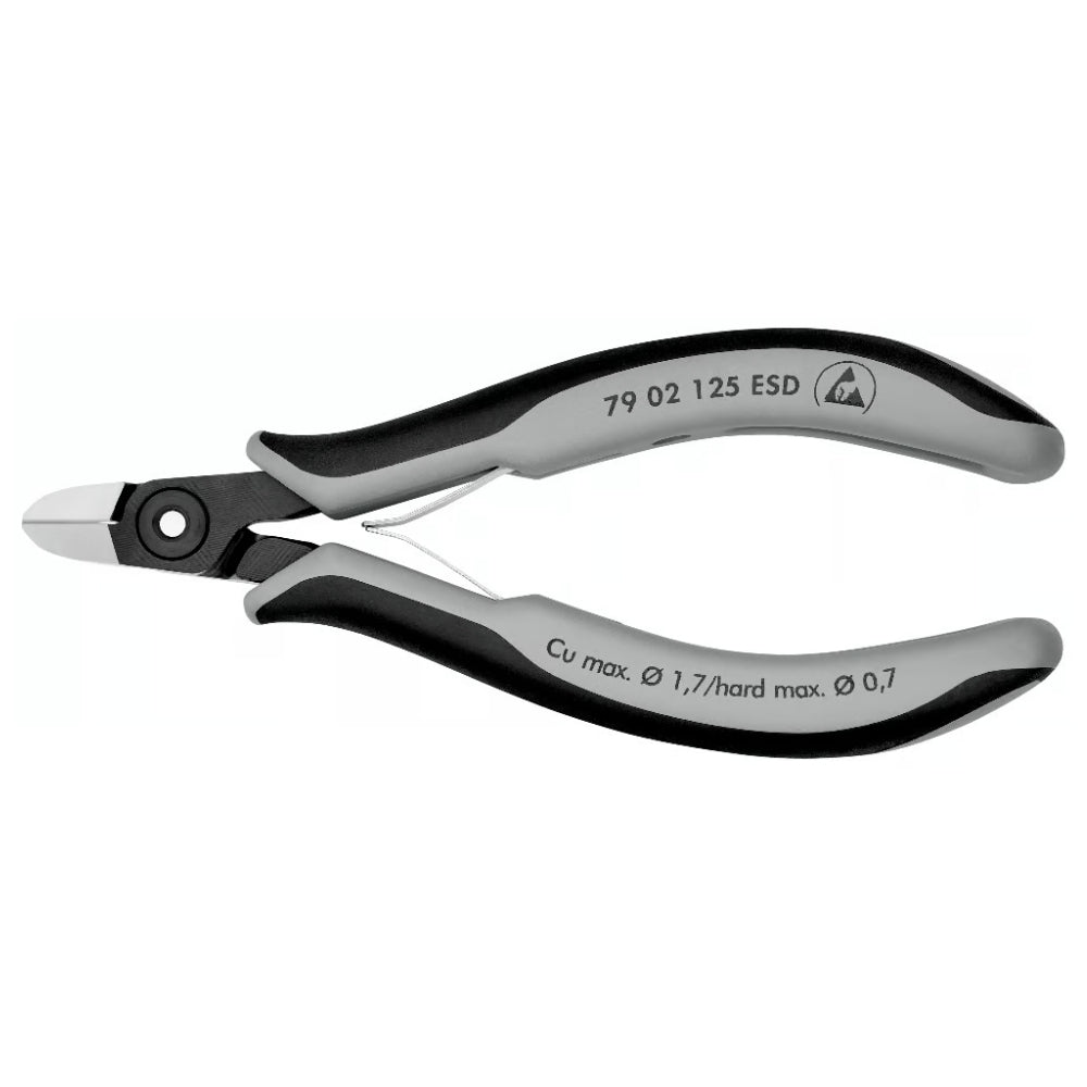 Knipex | 79 02 125 ESD SB | ESD Precision Electronics Side Cutter | Multi- Component Handles - 125mm