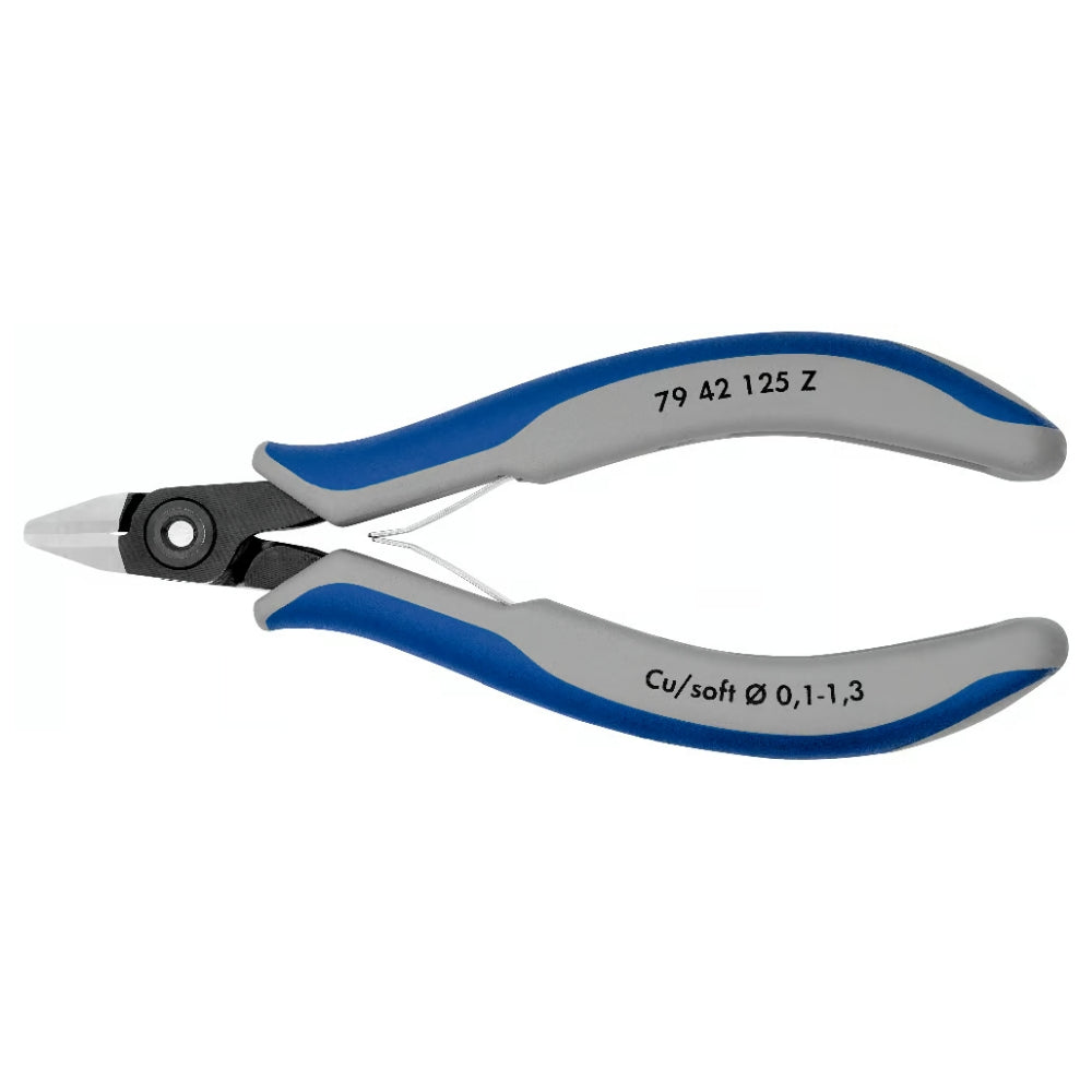 Knipex | 79 42 125 Z | Precision Electronics Diagonal Cutter | Multi- Component Handles | Burnished Head -125mm