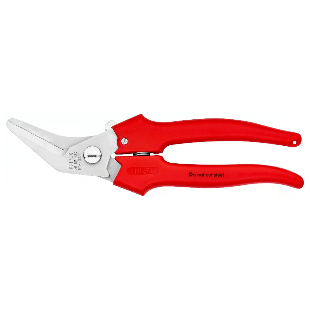 Knipex | 95 05 185 | Combination Shears Angled Shape | Plastic Coated Handle- 185mm