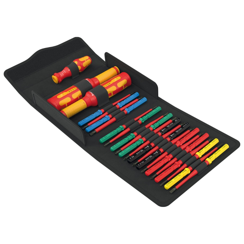Wera | 05006633001 | KK Control Cabinet | Kraftform VDE Safe-Torque Speed Screwdriver Set | 23pc + Tool Pouch