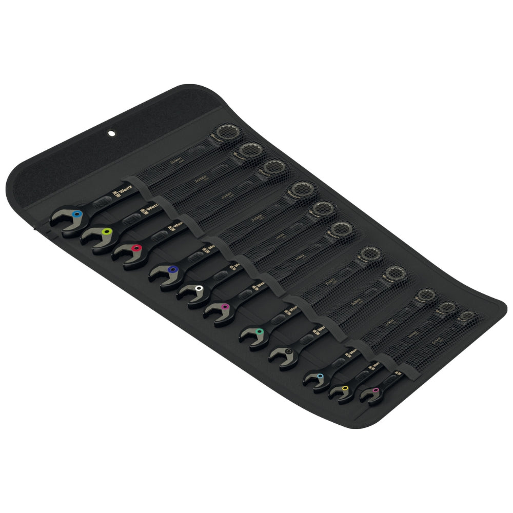 Wera | 05020017001 | 6000 Black Joker | "Limited Edition" Ratchet Combination Spanner Set | 11pc + Tool Pouch