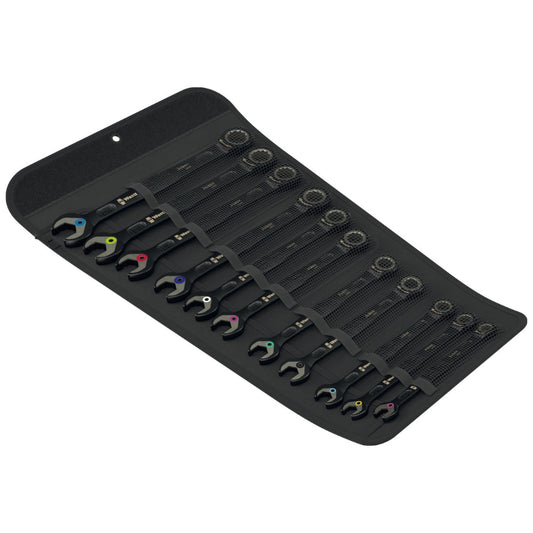Wera | 05020017001 | 6000 Black Joker | "Limited Edition" Ratchet Combination Spanner Set | 11pc + Tool Pouch