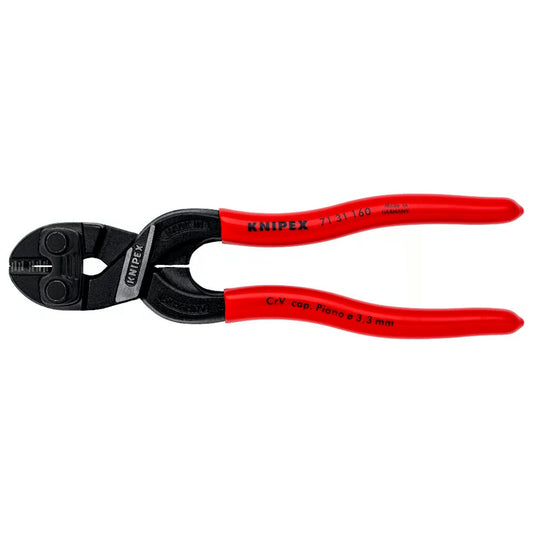 Knipex | 71 31 160 | CoBolt® Compact Bolt Cutters | Coated Handle | Black Atramentized - 160mm