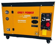 Easy Power 12 kW/15 kVA Electric & Remote Start Single/3 Phase Silent Diesel Generator KDE18000W for Power Backup, Outdoor and Residencial Use