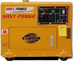 Easy Power 7 kW/9 kVA Electric & Remote Start Single Phase Silent Diesel Generator EP7500T for Power Backup, Outdoor and Residencial Use