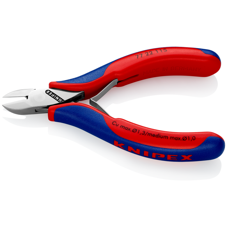 77 22 115 | Electronics Diagonal Cutter | Multi-Component Handle | Mirror Polished - 115mm