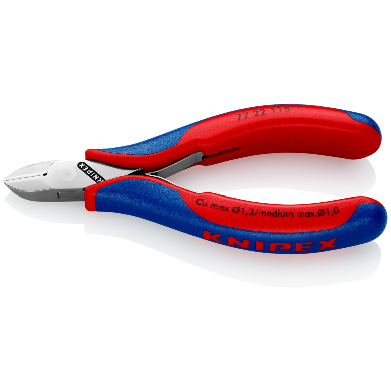 77 22 115 | Electronics Diagonal Cutter | Multi-Component Handle | Mirror Polished - 115mm